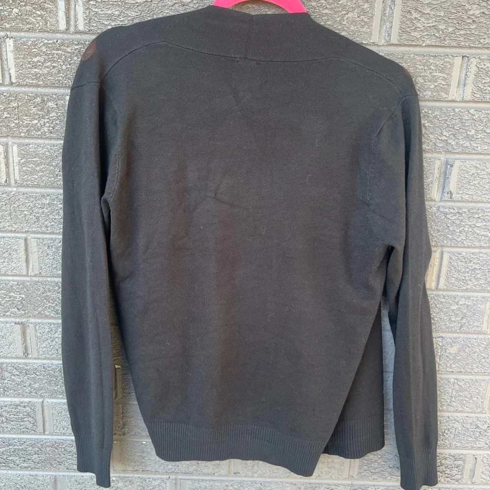 Aaeda Women's Black Cardigan with Floral Accents, no material and care label